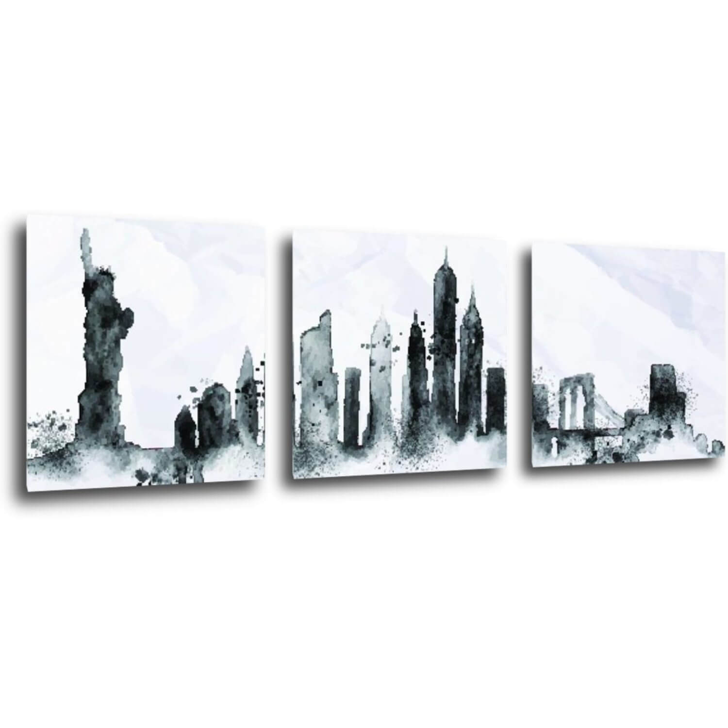 Tablou New York panorama - 90 x 30 cm (3-piese)