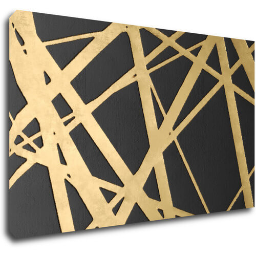Tablou Abstract golden lines