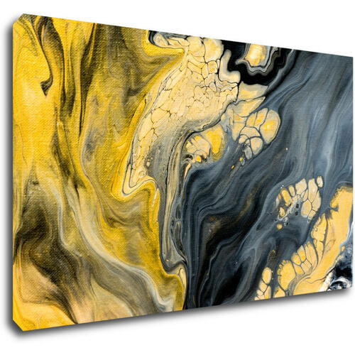 Tablou Yellow grey abstract2