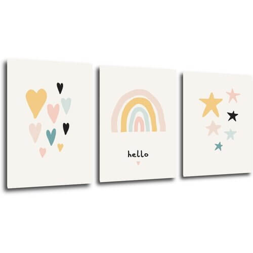 Obraz Cute rainbow baby decor