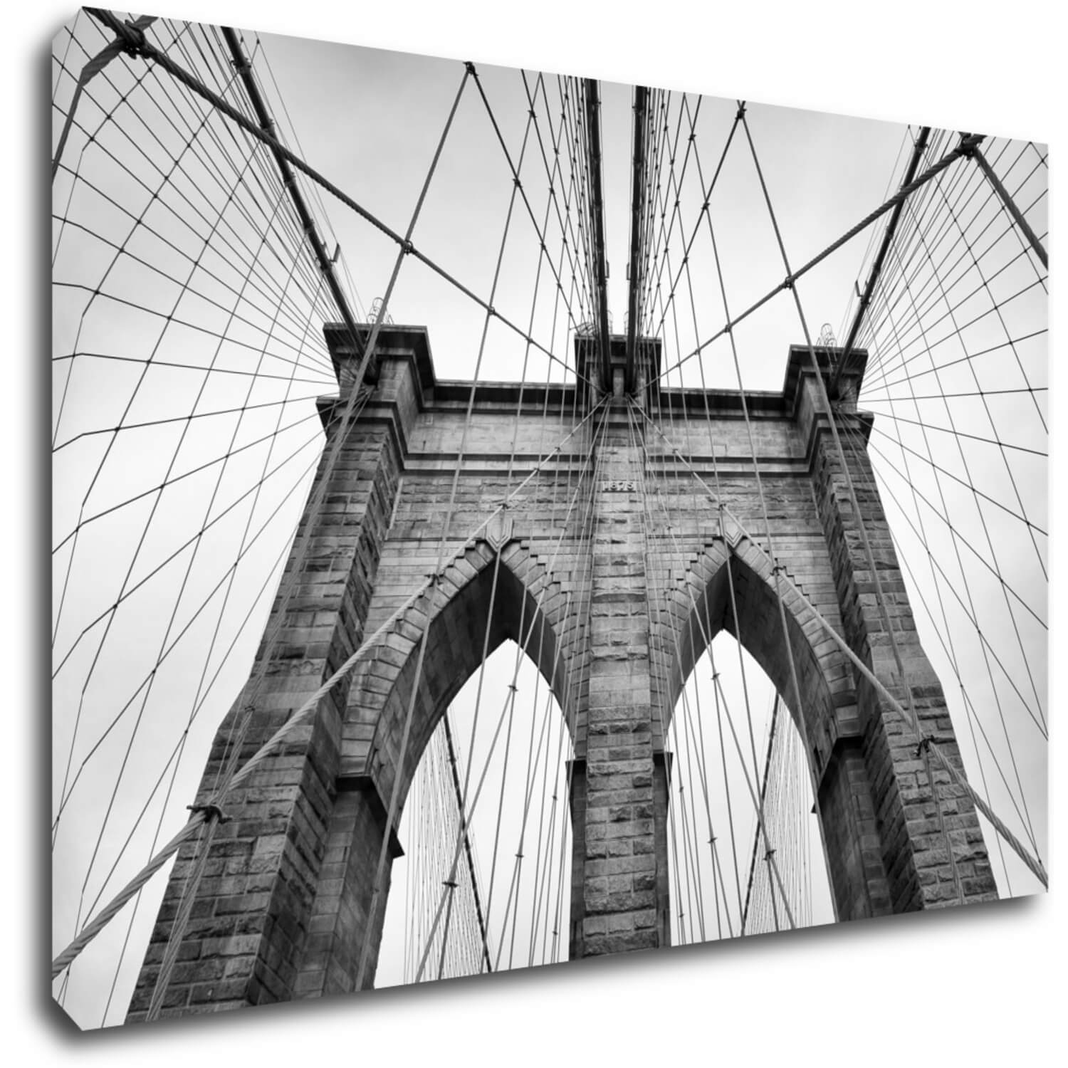 Tablou Brooklyn bridge black and white - 60 x 40 cm