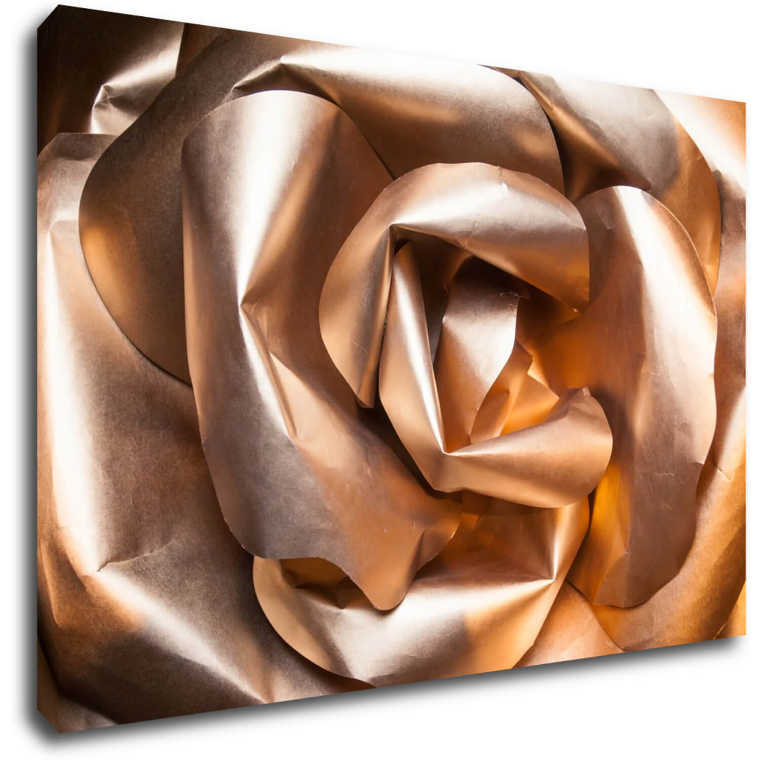 Tablou Golden paper rose abstract - 60 x 40 cm
