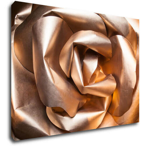 Tablou Golden paper rose abstract - 70 x 50 cm