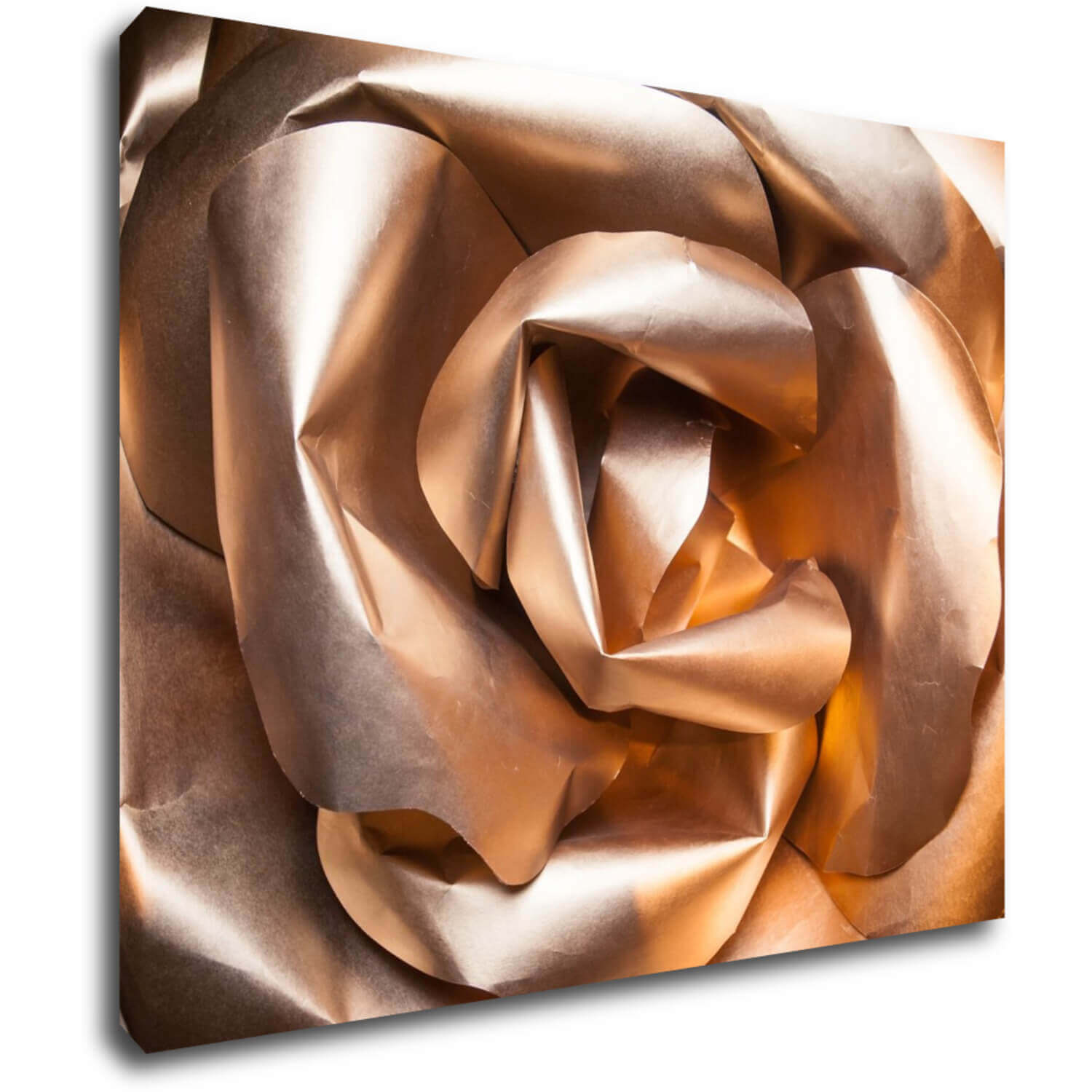 Tablou Golden paper rose abstract - 90 x 70 cm