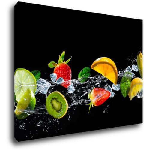 Tablou Fruit black background