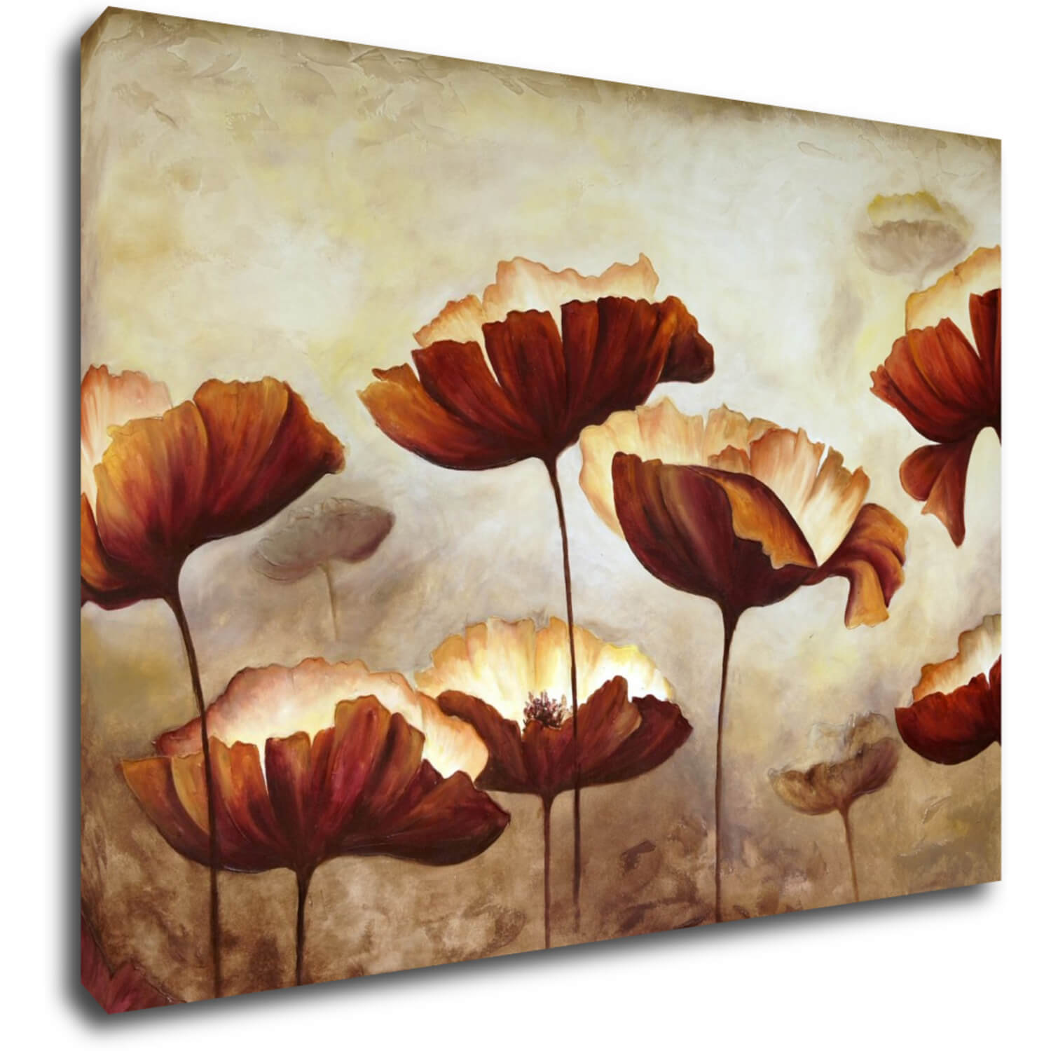 Tablou Flowers red and yellow - 70 x 50 cm