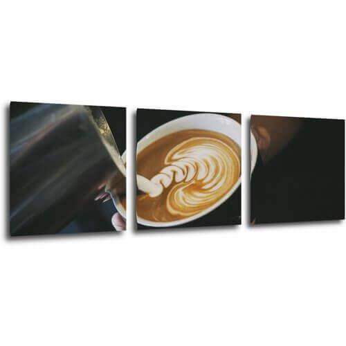 Tablou Latte art - 90 x 30 cm (3-piese)