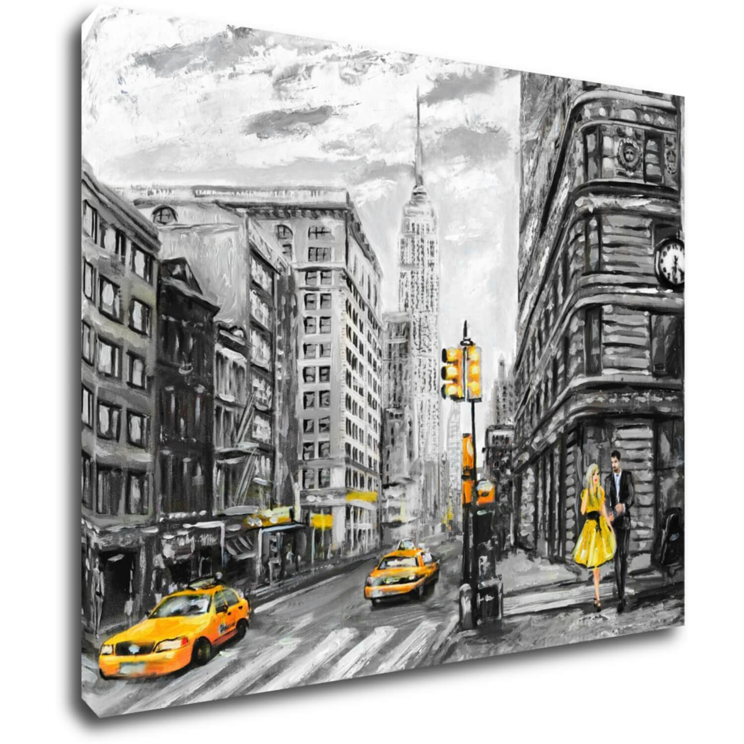 Tablou New York Yellow Details - 90 x 70 cm