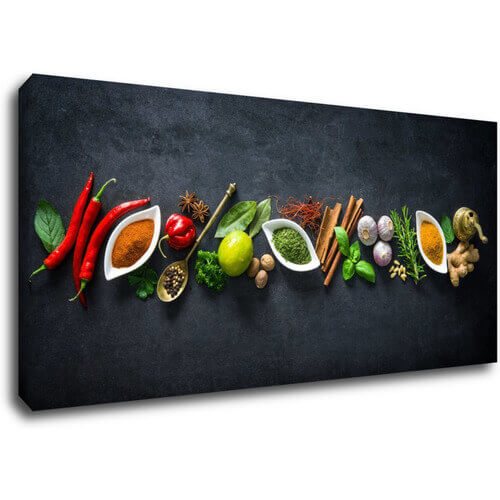 Tablou Flavorings and spice - 90 x 40 cm