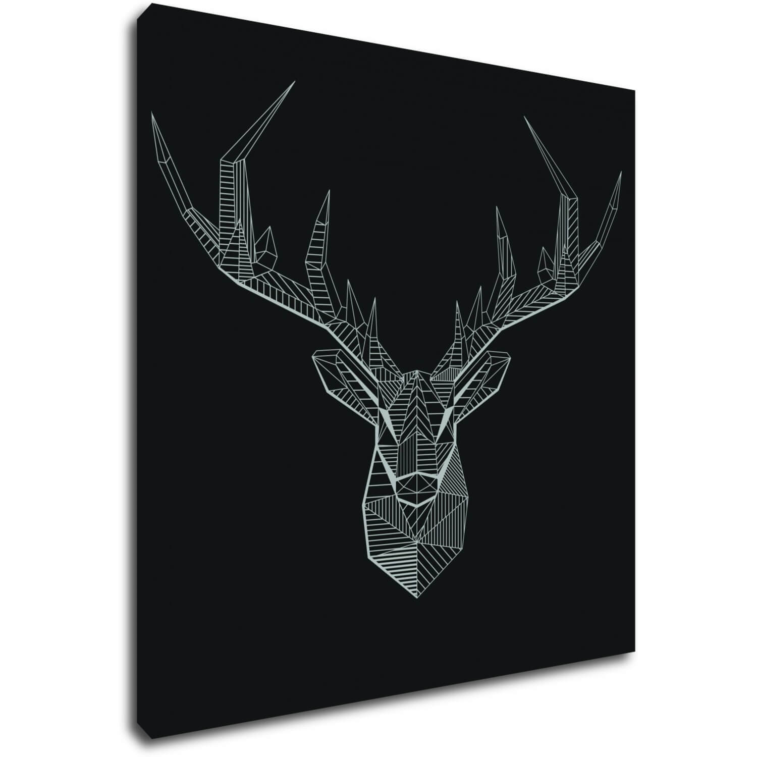 Tablou Deer black and white - 60 x 60 cm