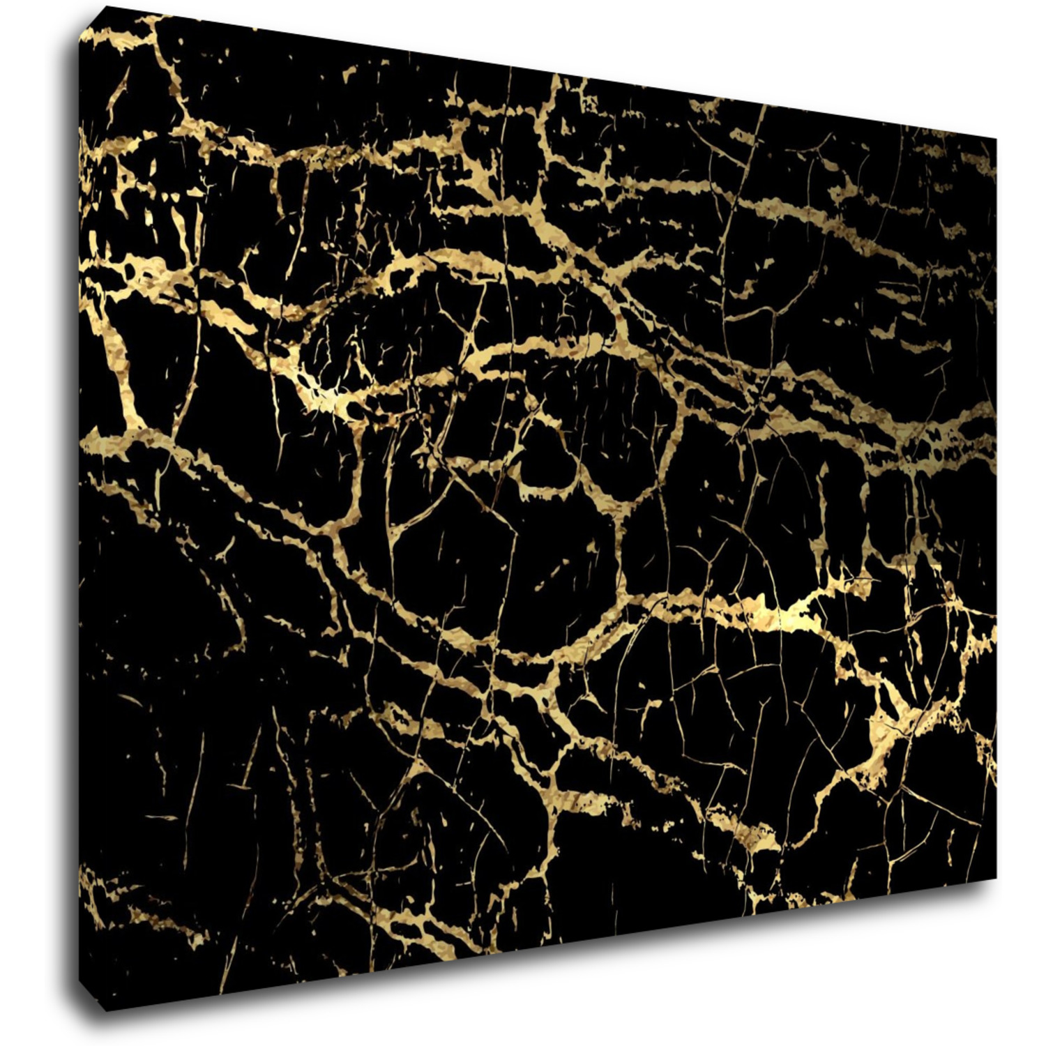 Tablou Marble black and gold - 70 x 50 cm