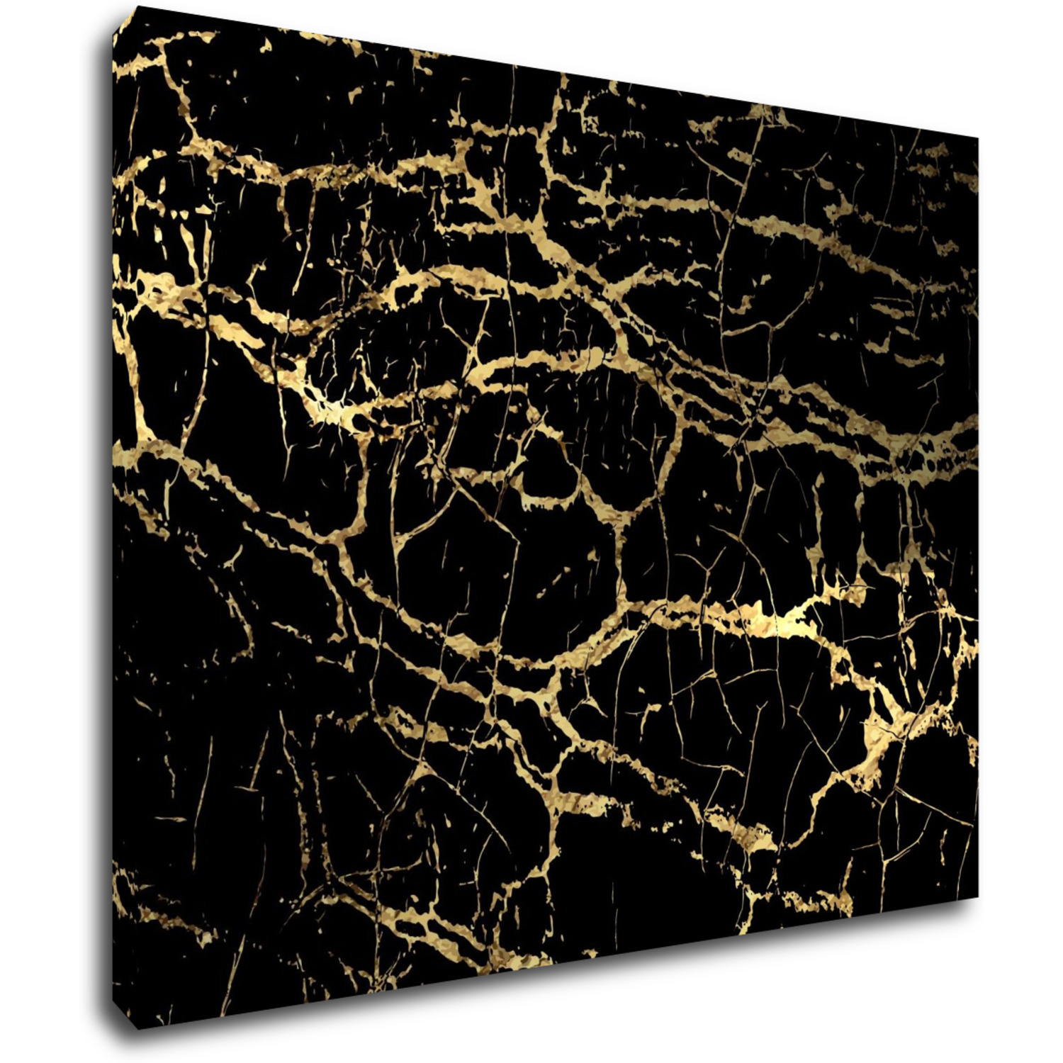 Tablou Marble black and gold - 90 x 70 cm