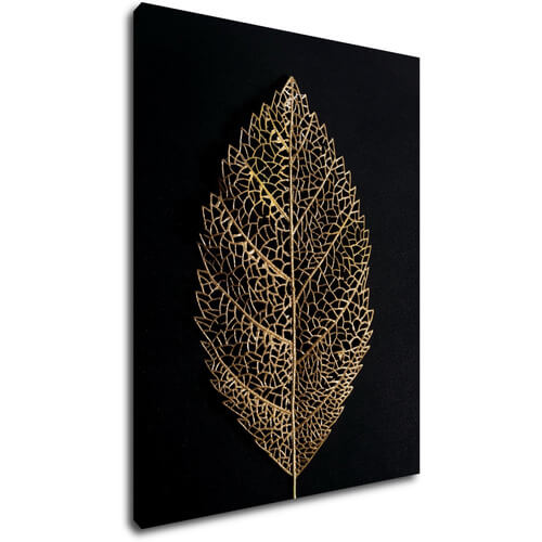 Tablou Golden leaf - 70 x 90 cm