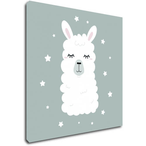Tablou Cute lama ilustration - 20 x 20 cm