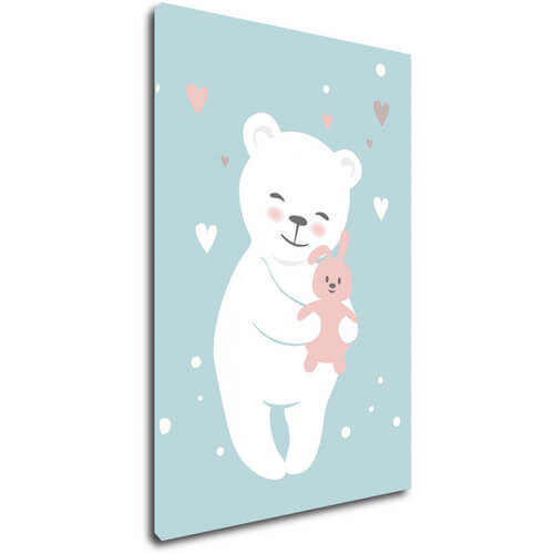 Obraz White cute bear - 20 x 30 cm