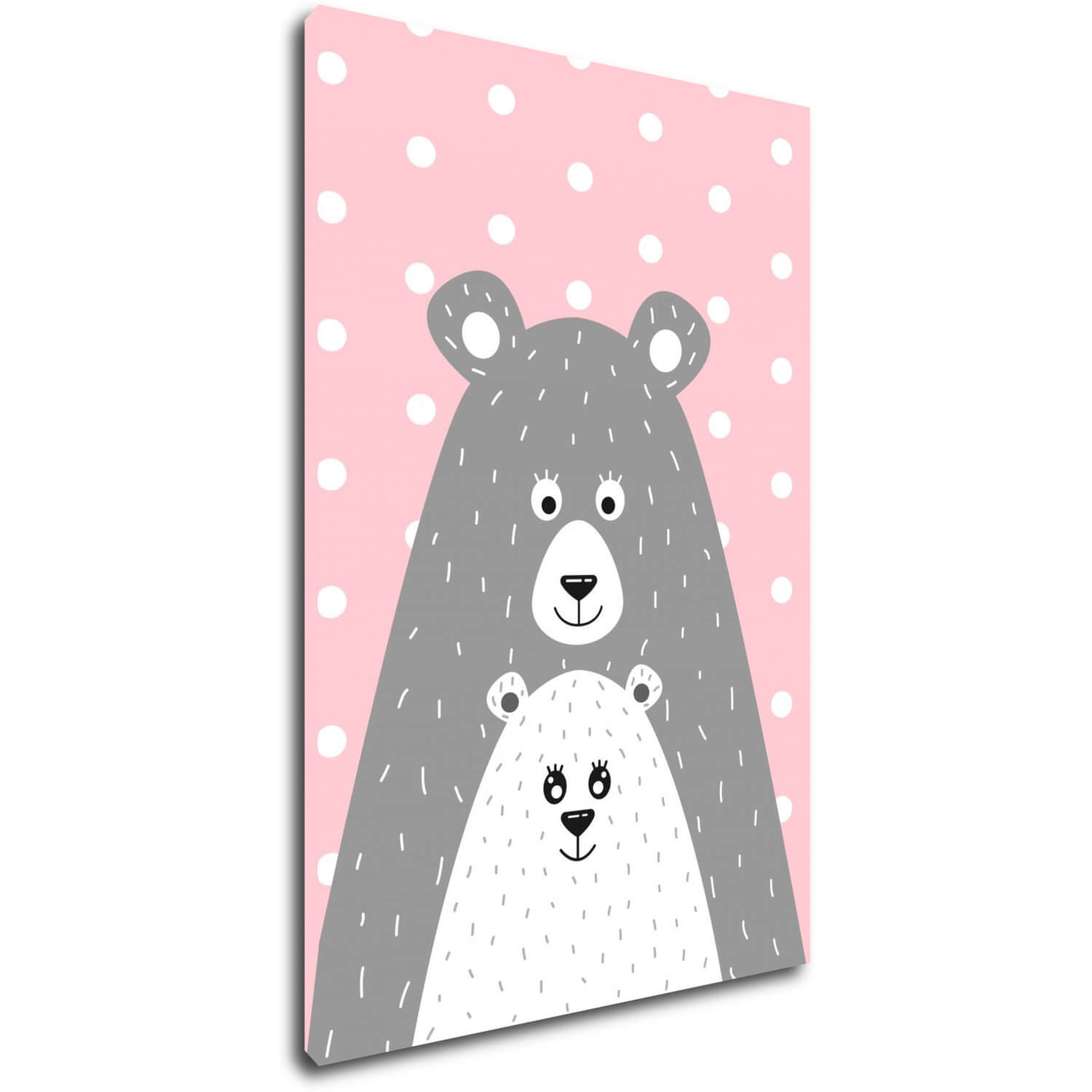 Obraz Pink grey bear - 60 x 40 cm