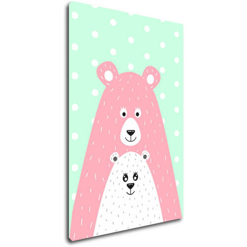Obraz Pink blue bear - 60 x 40 cm