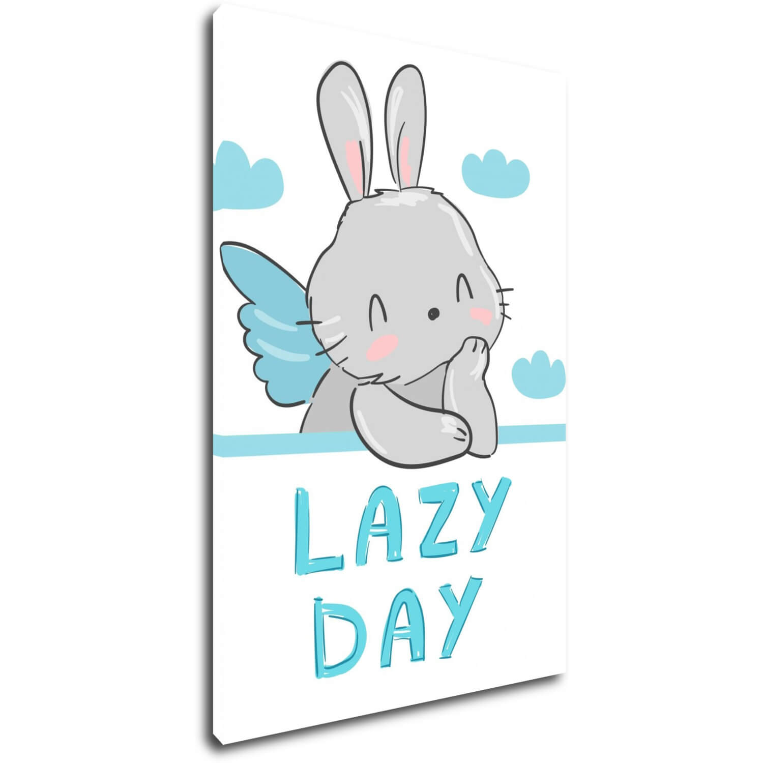 Obraz Blue and grey bunny - 60 x 90 cm