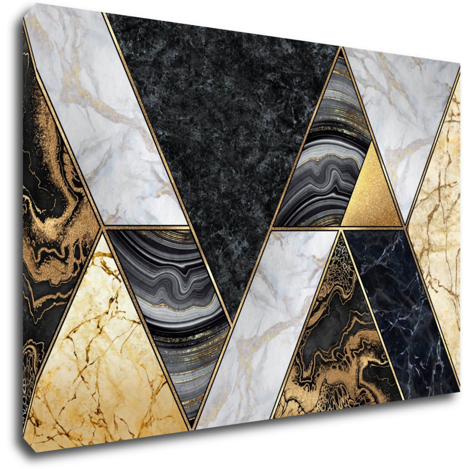Tablou Gold black abstract - 90 x 60 cm