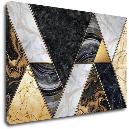 Tablou Gold black abstract