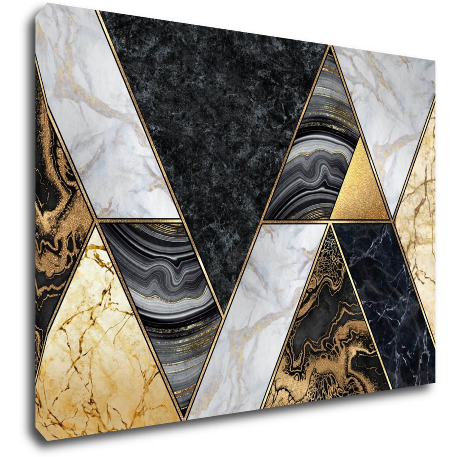 Tablou Gold black abstract - 70 x 50 cm