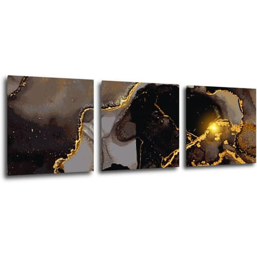 Tablou Shiny abstract - 90 x 30 cm (3-piese)
