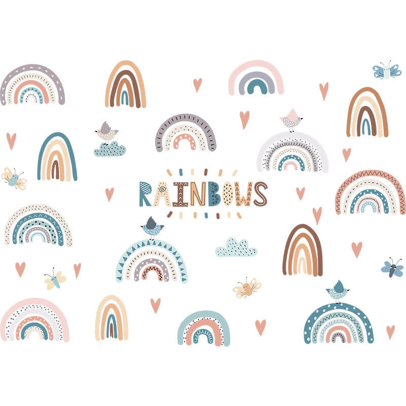 Autocolant pentru camera copilului Colorful little rainbows