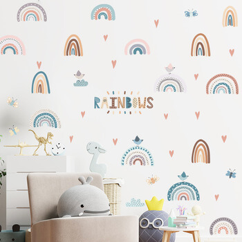 Autocolant pentru camera copilului Colorful little rainbows