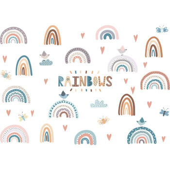 Autocolant pentru camera copilului Colorful little rainbows