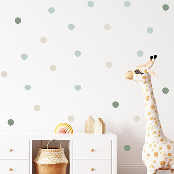 Autocolant pentru camera copilului Green dots
