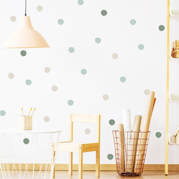 Autocolant pentru camera copilului Green dots
