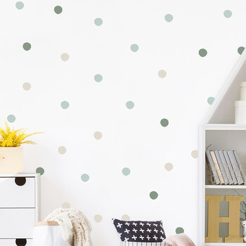 Autocolant pentru camera copilului Green dots