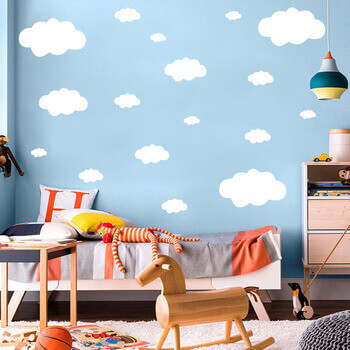 Autocolant pentru camera copilului White clouds