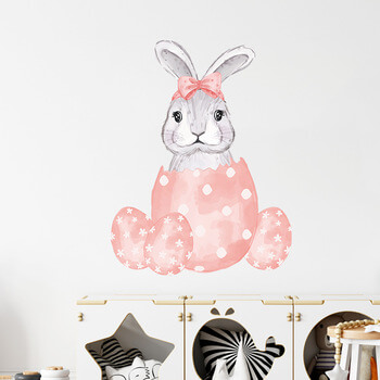 Autocolant pentru camera copilului Bunny and egg