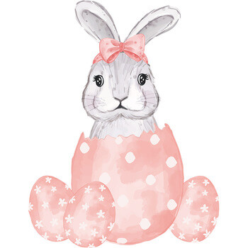 Autocolant pentru camera copilului Bunny and egg