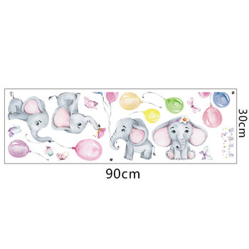 Autocolant pentru camera copilului Elephants with balloons