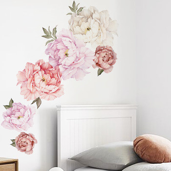 Autocolant pentru camera copilului Peony flowers - 60x30cm 2ks