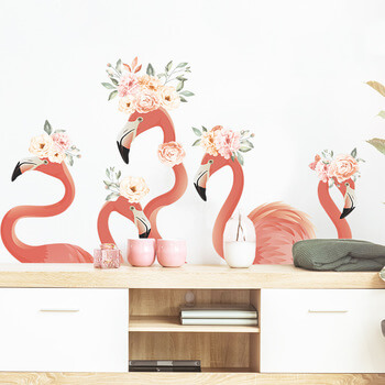 Autocolant pentru camera copilului Flamingos