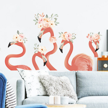 Autocolant pentru camera copilului Flamingos