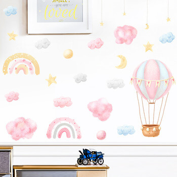 Autocolant pentru camera copilului Balloon clouds and stars
