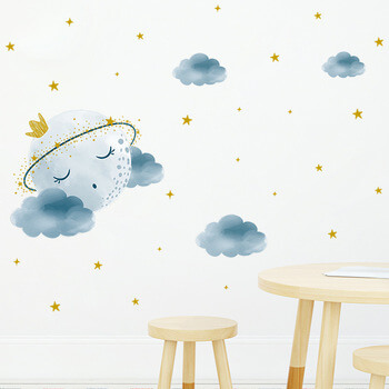 Autocolant pentru camera copilului Sleeping moon