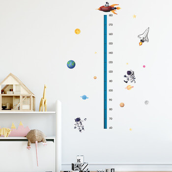 Autocolant pentru camera copilului Children's height chart astronauts
