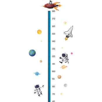 Autocolant pentru camera copilului Children's height chart astronauts