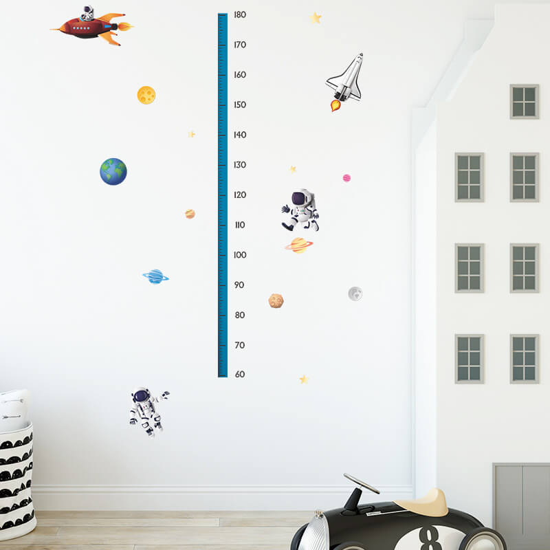 Autocolant pentru camera copilului Children's height chart astronauts